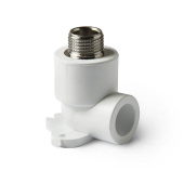 Угольник полипропиленовый РР-R 25-1/2" штуцер с креплением п. 