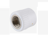 Муфта полипропиленовая РР-R 25-1/2"гайка белая 