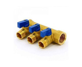 Коллектор 3/4" 3х1/2" (с краном) Aquasfera 
